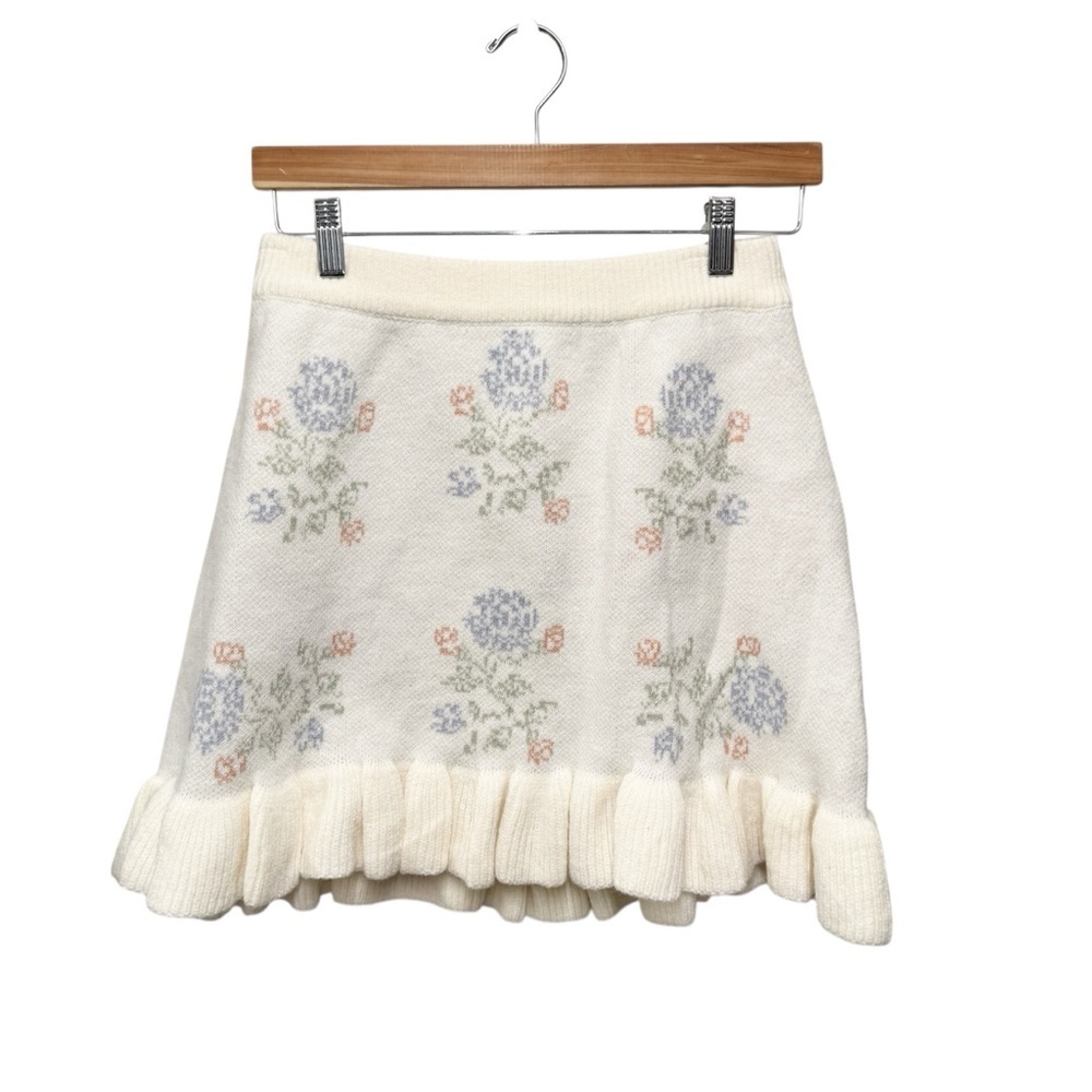 NWT Mabel Anthropologie Amelia Floral Knit Sweater & Skirt Set, Size Medium - Picture 11 of 16